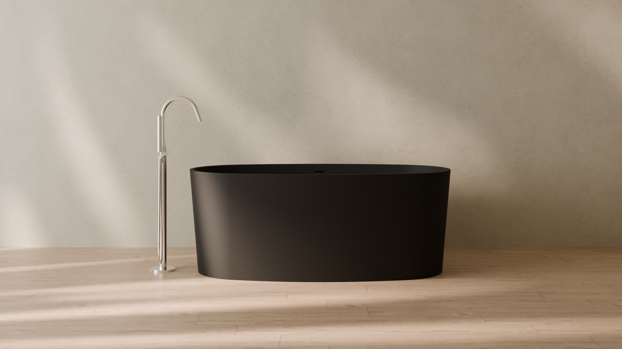 Badeloft render 2026 | BW-08 | Black | Matte | angle 1 | 16x9