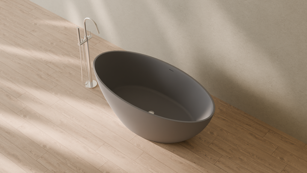 Badeloft render 2026 | BW-05-L | Grey | Matte | angle 2 | 16x9