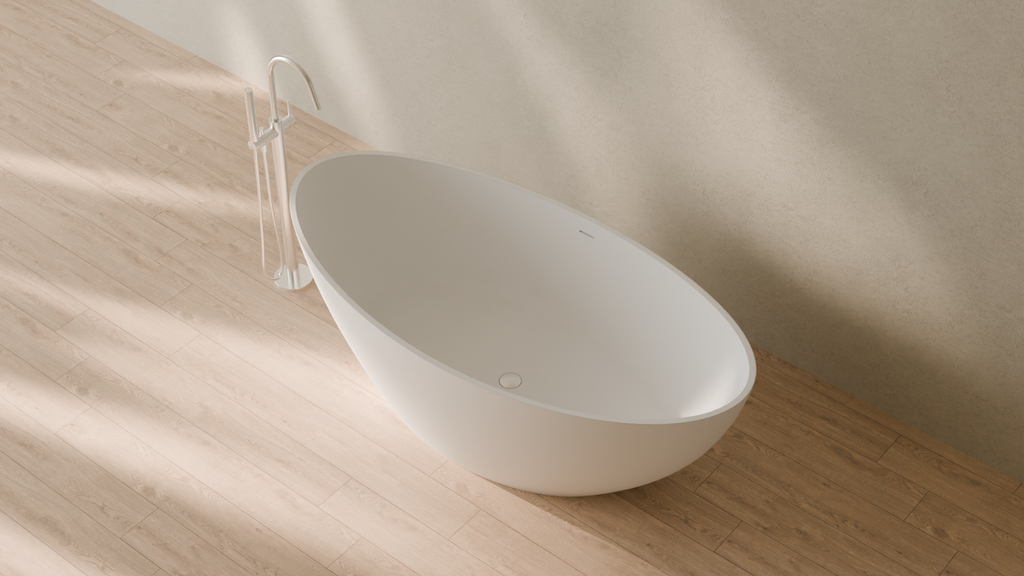 Badeloft render 2026 | BW-03-XL | White | Matte | angle 2 | 16x9