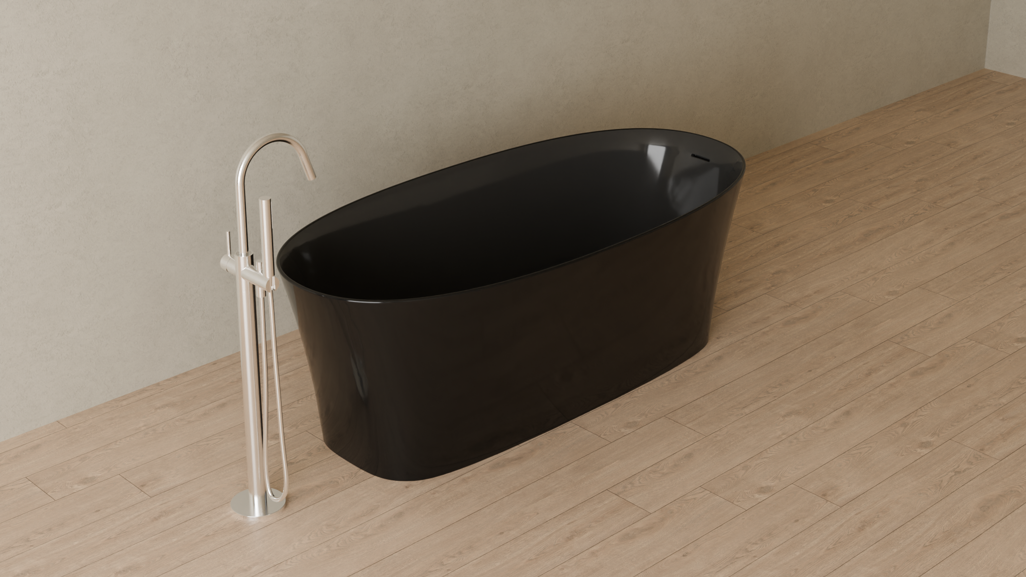 Badeloft render 2026 | BW-12 | Black | Glossy | angle 4 | ver 2 | 16x9