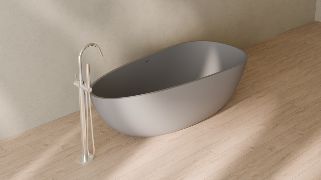 Badeloft render 2026 | BW-01-XL | Grey | Matte | angle 4 | 16x9