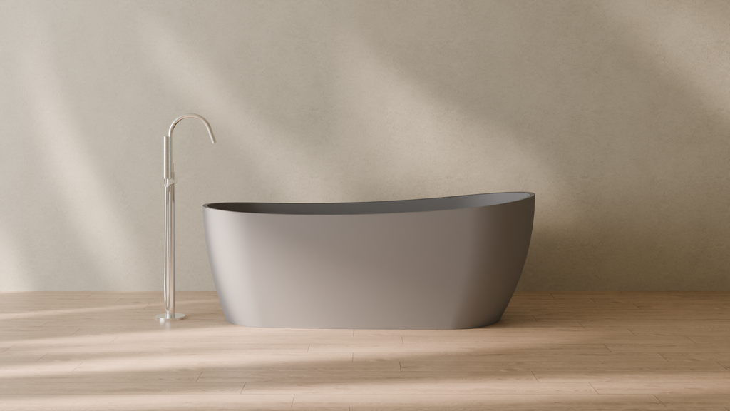 Badeloft render 2026 | BW-09 | Grey | Matte | angle 1 | 16x9