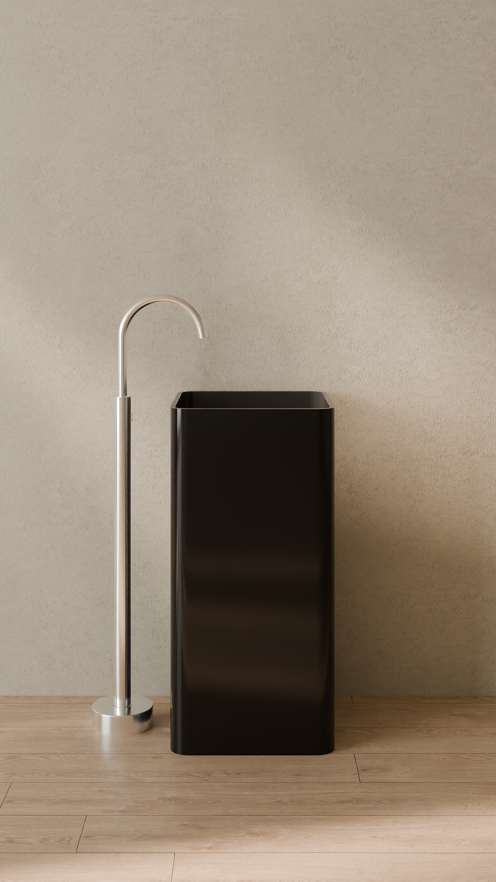 Badeloft details portrait 2026 | SB-01 | Black | Sink_Glossy_Black__Camera_Angle_1.png