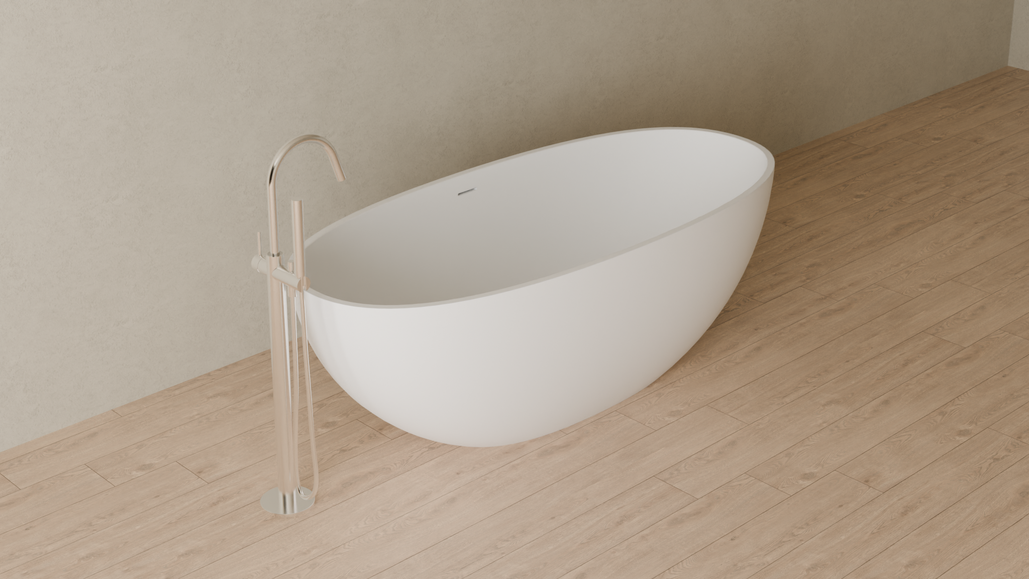 Badeloft render 2026 | BW-10-XL | White | Matte | angle 4 | 16x9