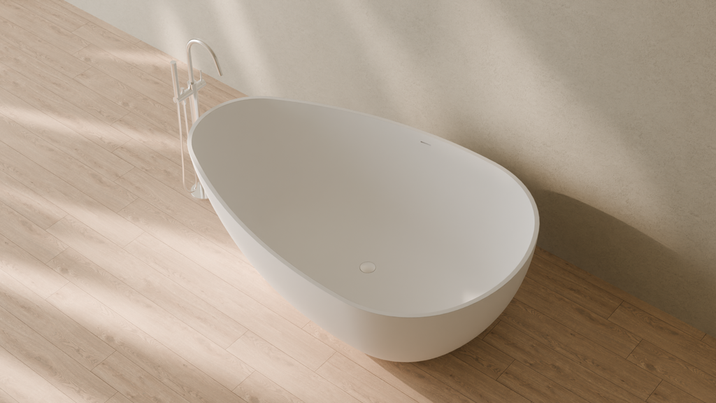 Badeloft render 2026 | BW-01-XXL | White | Matte | angle 2 | 16x9