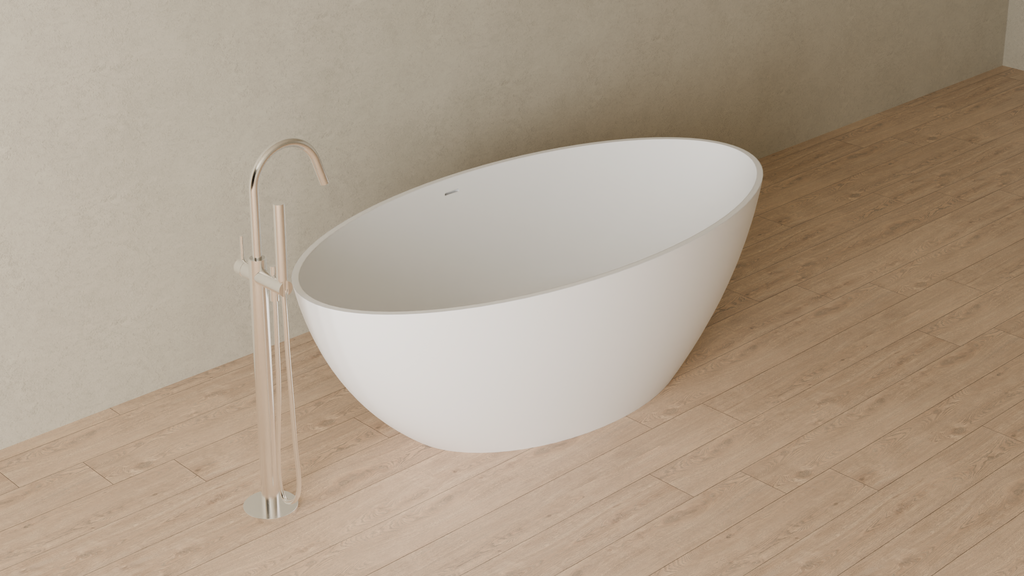 Badeloft render 2026 | BW-05-XL | White | Matte | angle 4 | 16x9