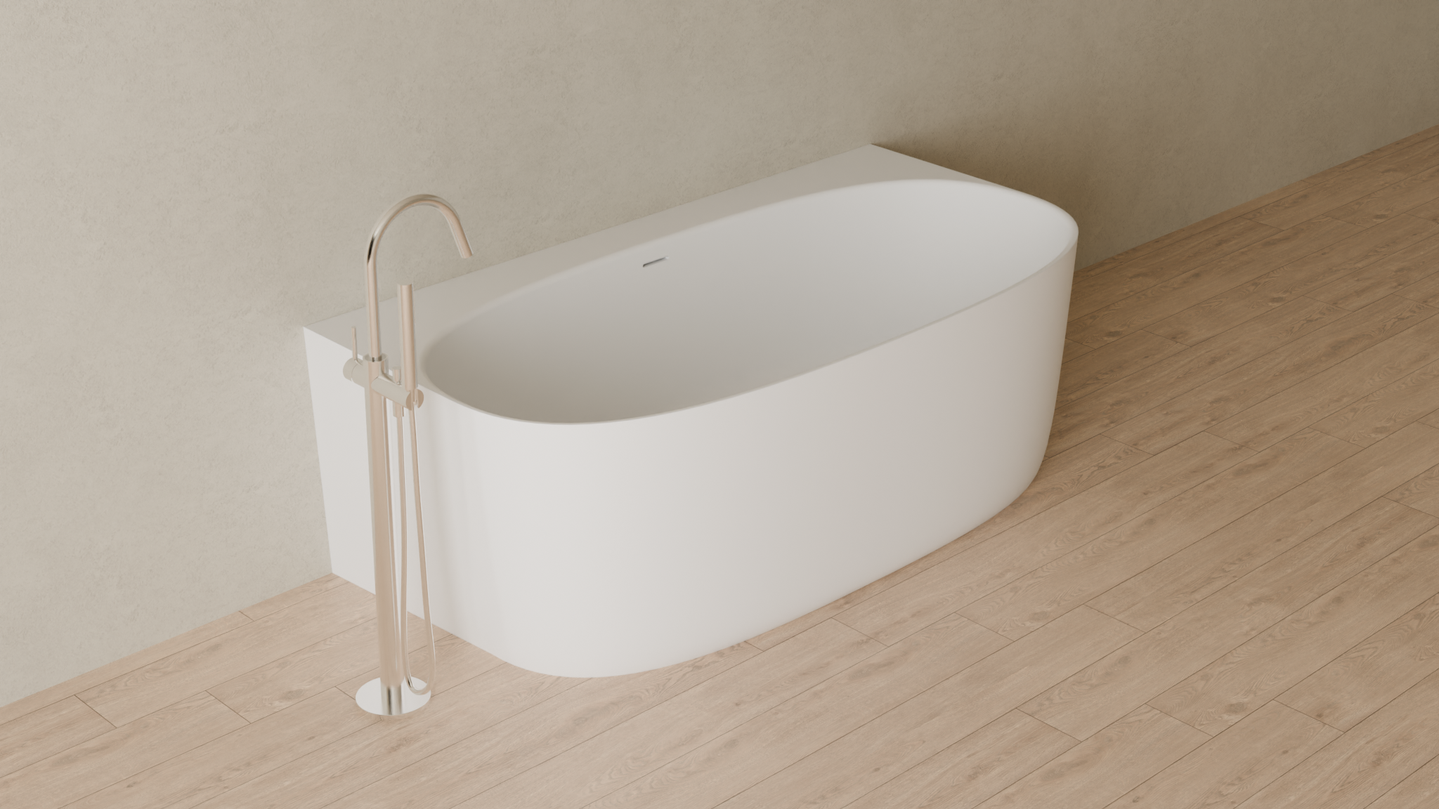 Badeloft render 2026 | BW-11 | White | Matte | angle 4 | 16x9
