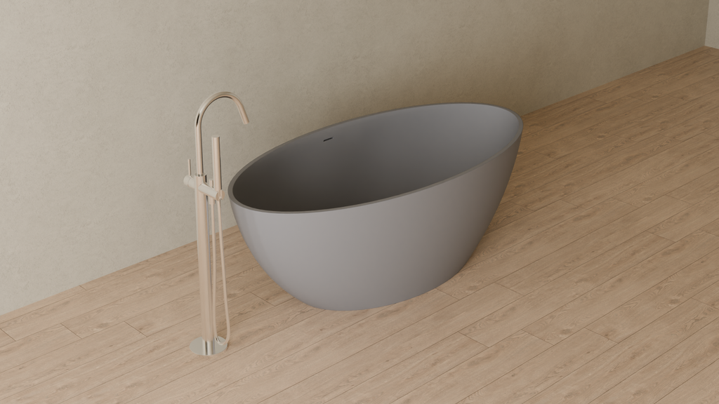 Badeloft render 2026 | BW-05-L | Grey | Matte | angle 4 | 16x9