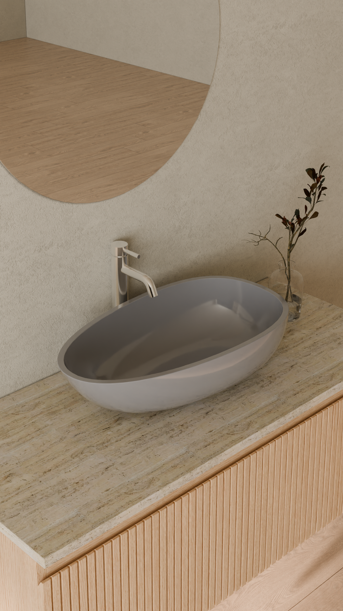 Badeloft details portrait 2026 | WB-01 | Grey | Sink_Glossy_Grey__Camera_Angle_4.png