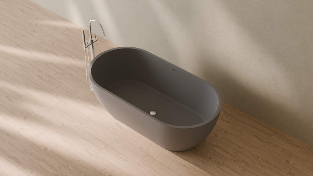 Badeloft render 2026 | BW-02-M | Grey | Matte | angle 2 | 16x9