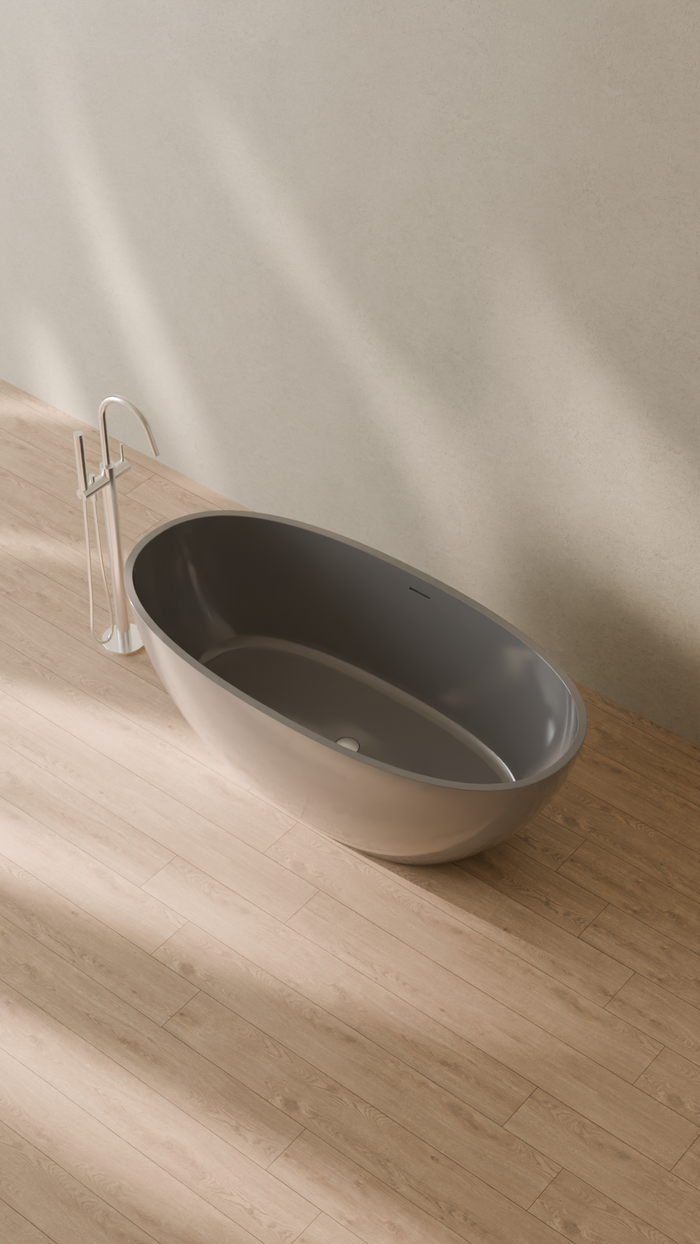 Badeloft details portrait 2026 | BW-10-M | Grey | Bathtub_Glossy_Grey__Camera_Angle_2.png