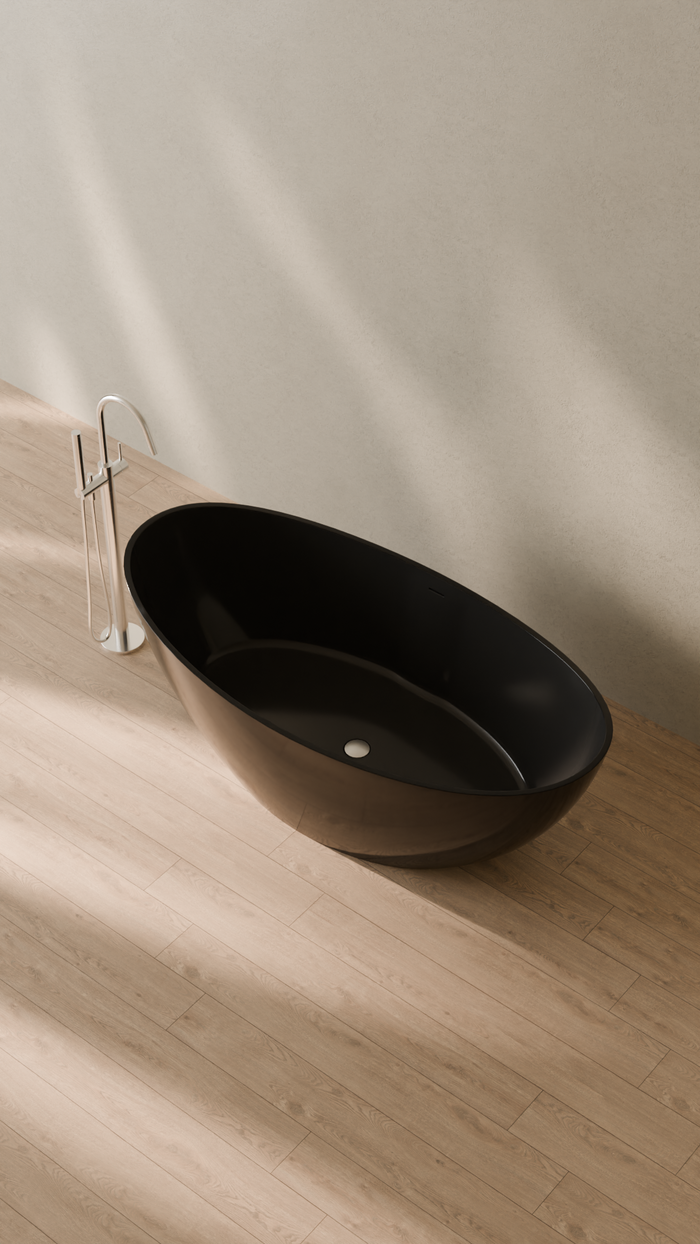 Badeloft details portrait 2026 | BW-03-L | Black | Bathtub_Glossy_Black__Camera_Angle_2.png