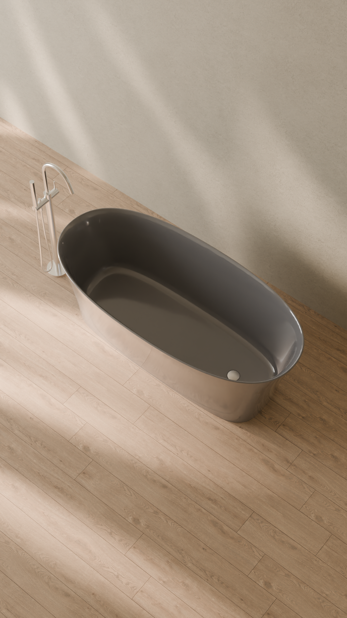 Badeloft details portrait 2026 | BW-12 | Grey | Bathtub_Glossy_Grey__Camera_Angle_2.png