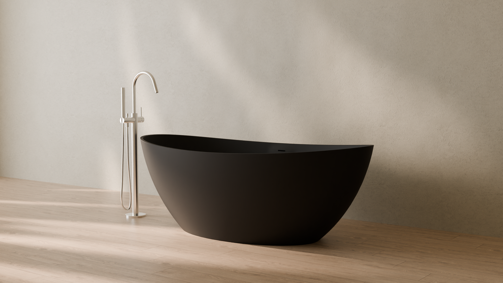 Badeloft render 2026 | BW-03-L | Black | Matte | angle 3 | 16x9