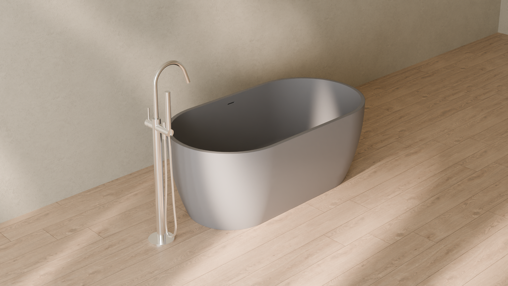 Badeloft render 2026 | BW-02-S | Grey | Matte | angle 4 | 16x9