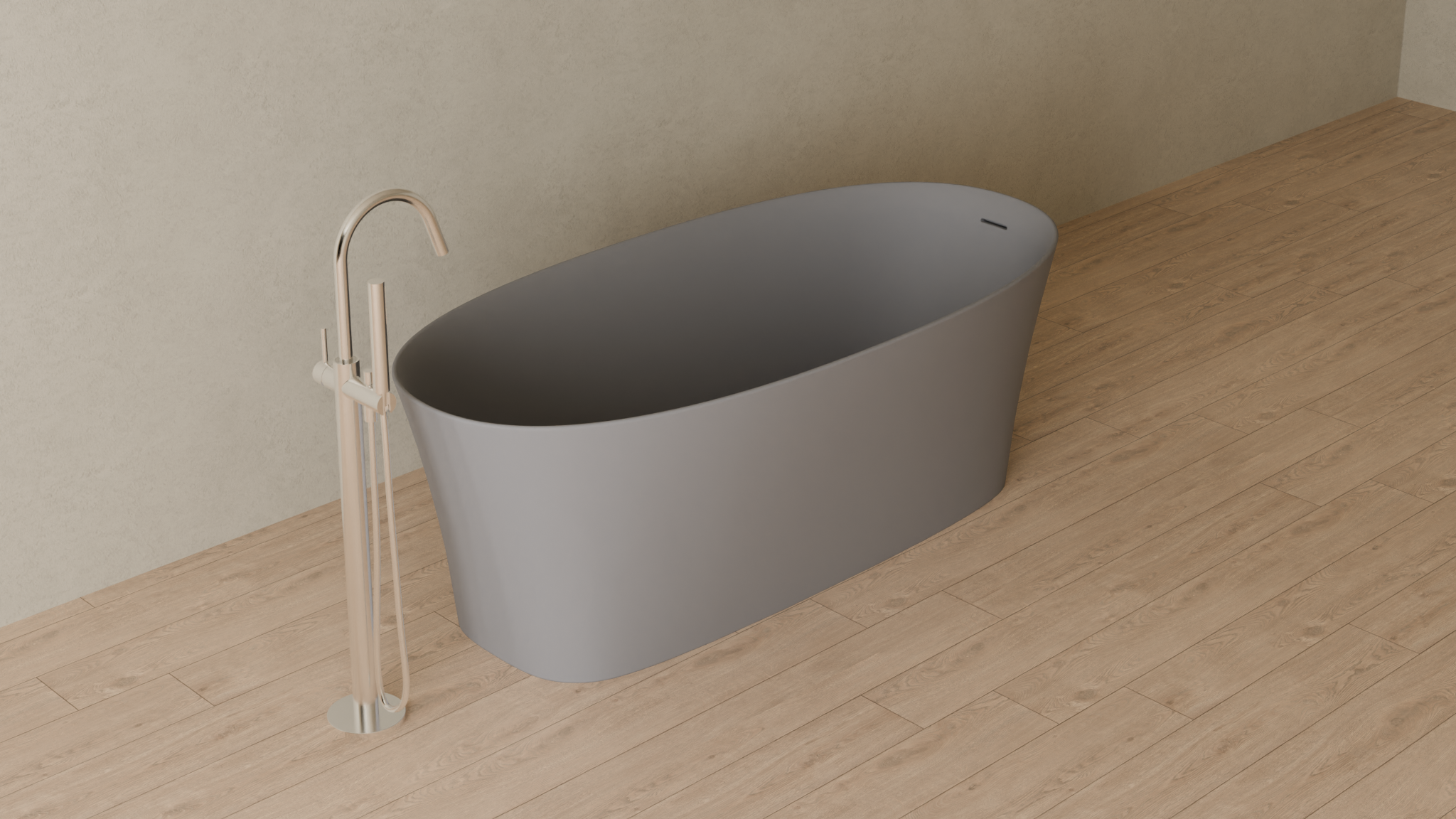Badeloft render 2026 | BW-12 | Grey | Matte | angle 4 | 16x9