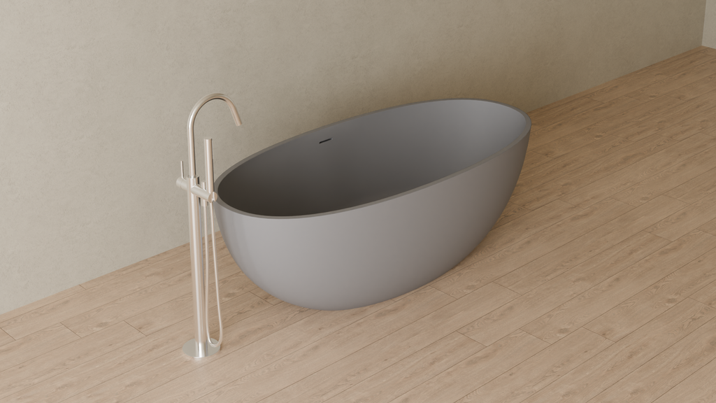 Badeloft render 2026 | BW-10-L | Grey | Matte | angle 4 | ver 2 | 16x9