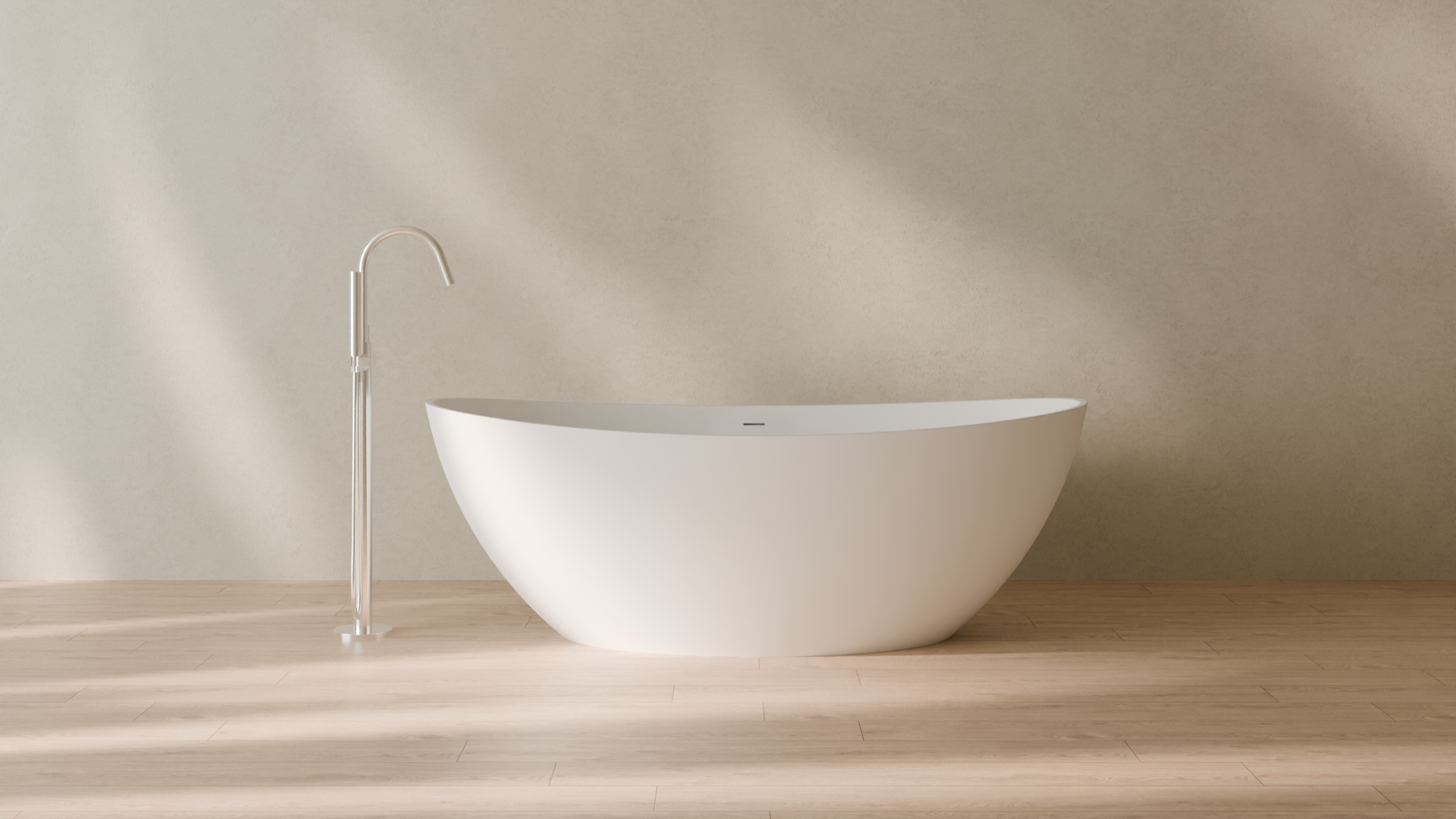 Badeloft render 2026 | BW-03-L | White | Matte | angle 1 | 16x9