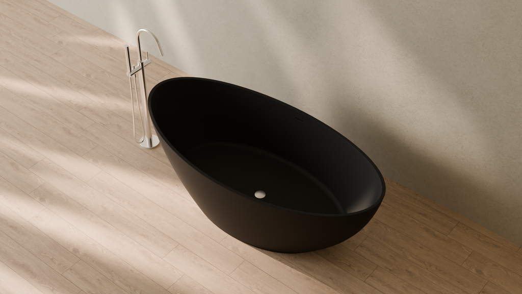 Badeloft render 2026 | BW-03-XL | Black | Matte | angle 2 | 16x9