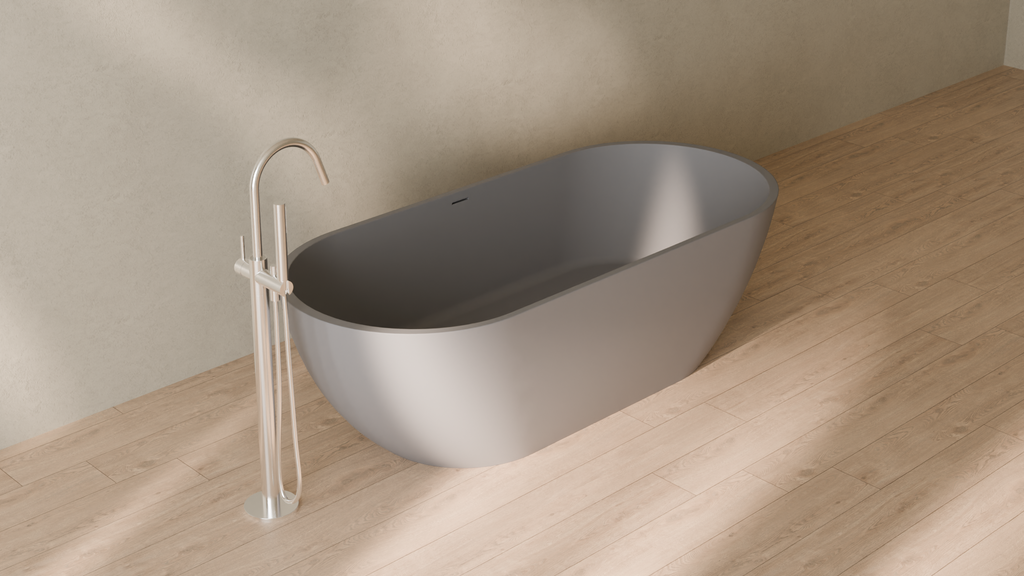 Badeloft render 2026 | BW-02-XL | Grey | Matte | angle 4 | 16x9