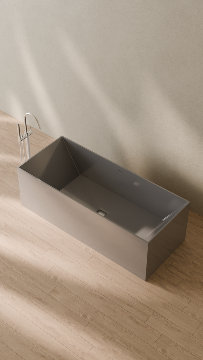 Badeloft details portrait 2026 | BW-07 | Grey | Bathtub_Glossy_Grey__Camera_Angle_2.png