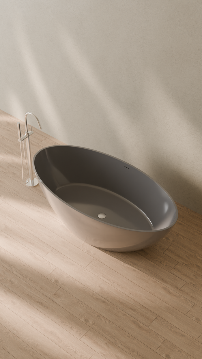 Badeloft details portrait 2026 | BW-05-XL | Grey | Bathtub_Glossy_Grey__Camera_Angle_2.png