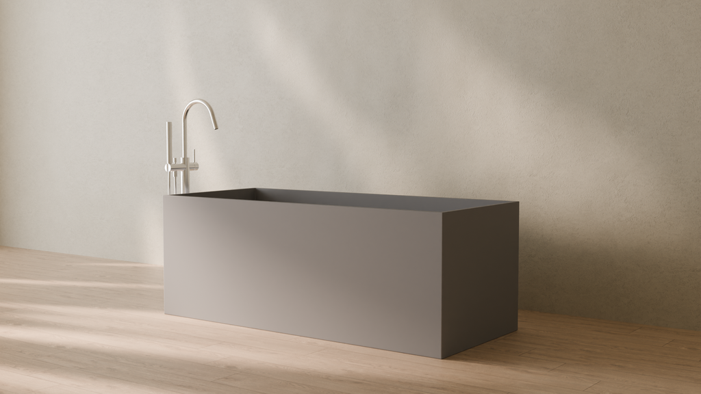 Badeloft render 2026 | BW-06-L | Grey | Matte | angle 3 | 16x9