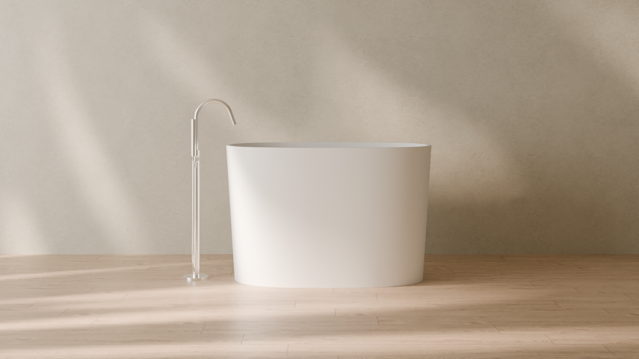 Badeloft render 2026 | BW-08-S | White | Matte | angle 1 | 16x9