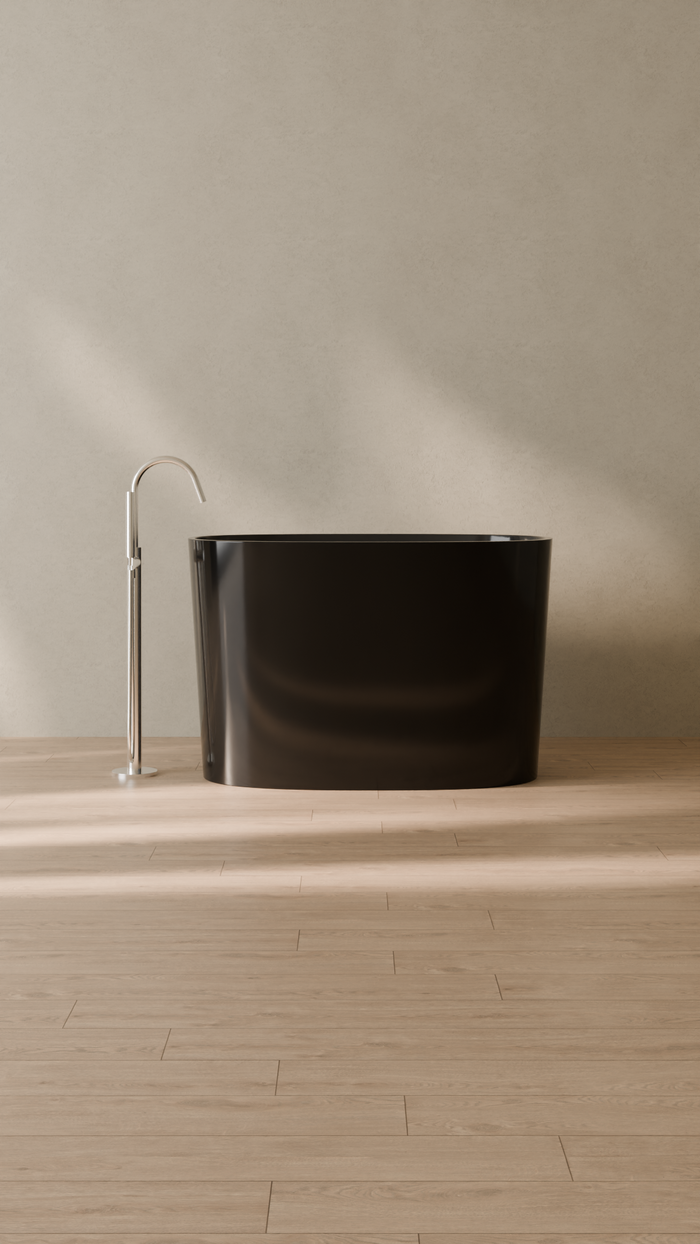 Badeloft details portrait 2026 | BW-08-S | Black | Bathtub_Glossy_Black__Camera_Angle_1.png
