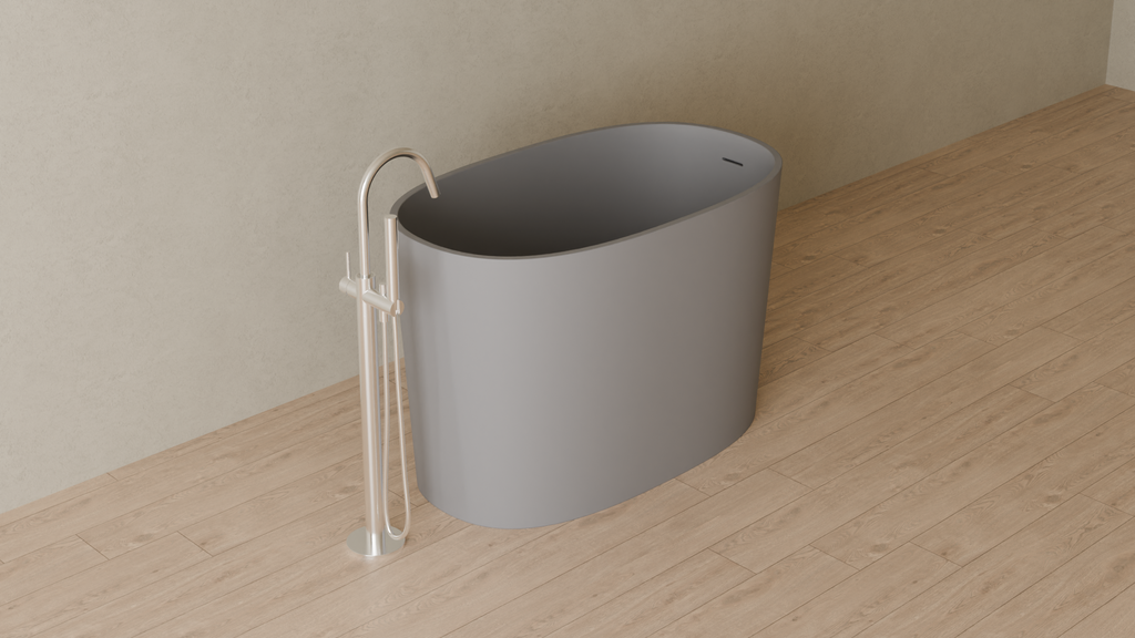Badeloft render 2026 | BW-08-S | Grey | Matte | angle 4 | ver 2 | 16x9