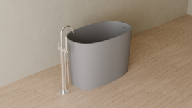 Badeloft render 2026 | BW-08-S | Grey | Matte | angle 4 | ver 2 | 16x9