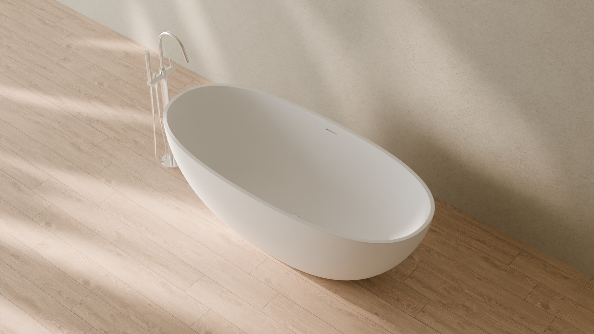 Badeloft render 2026 | BW-10-XL | White | Matte | angle 2 | 16x9
