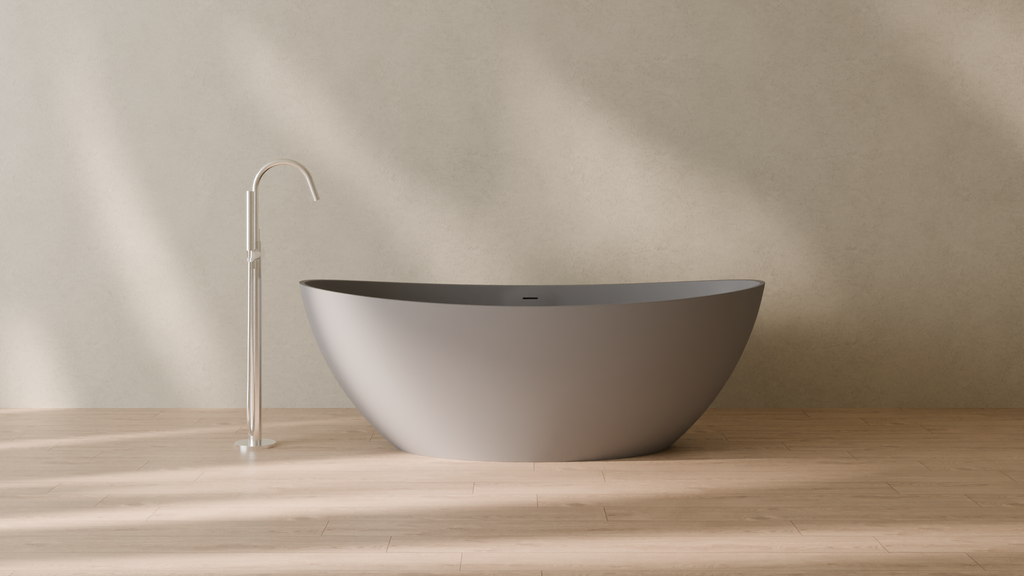 Badeloft render 2026 | BW-03-L | Grey | Matte | angle 1 | 16x9