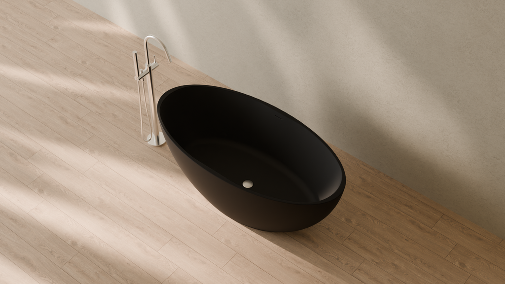 Badeloft render 2026 | BW-04-L | Black | Matte | angle 2 | 16x9