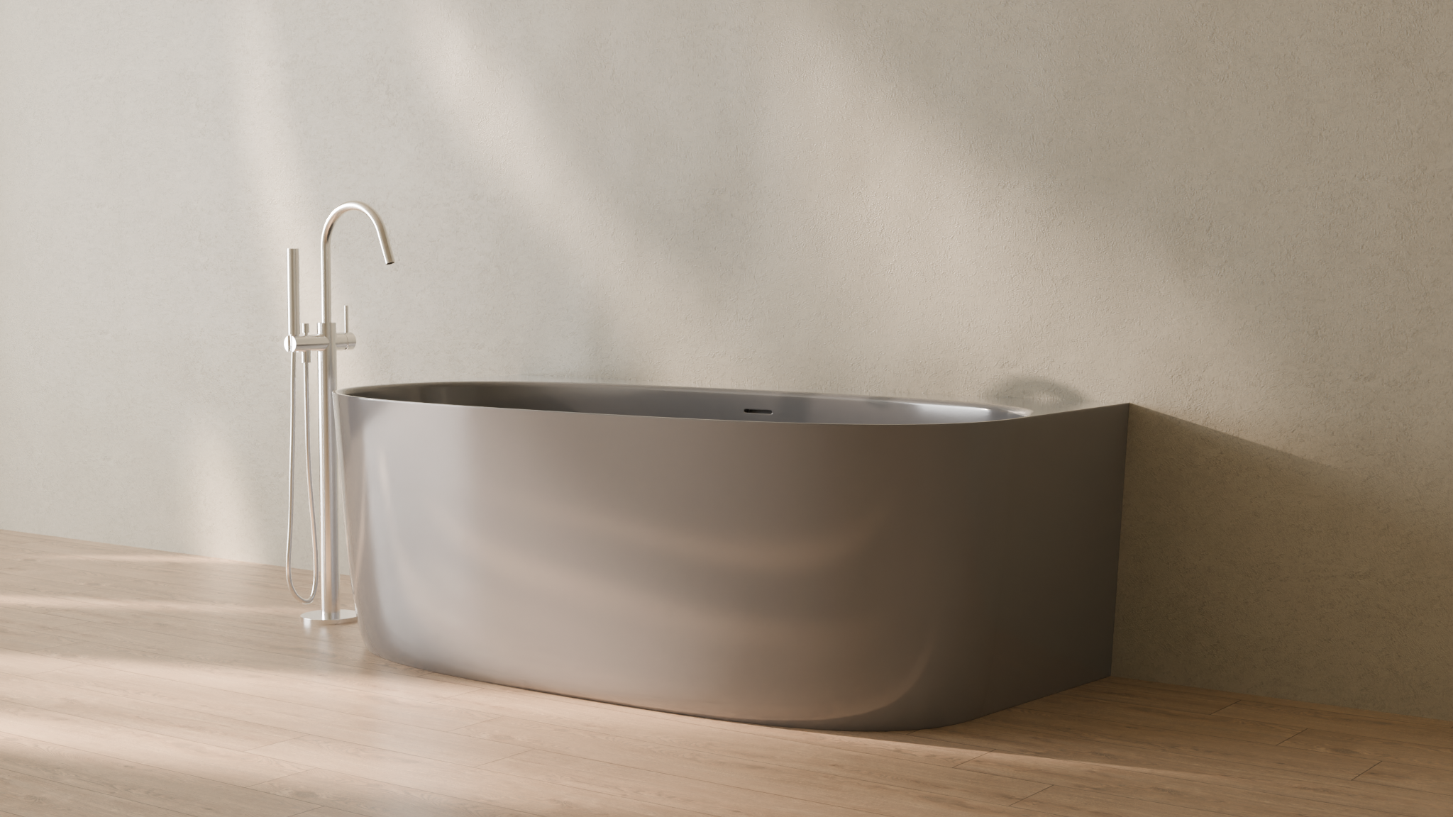 Badeloft render 2026 | BW-11 | Grey | Glossy | angle 3 | 16x9