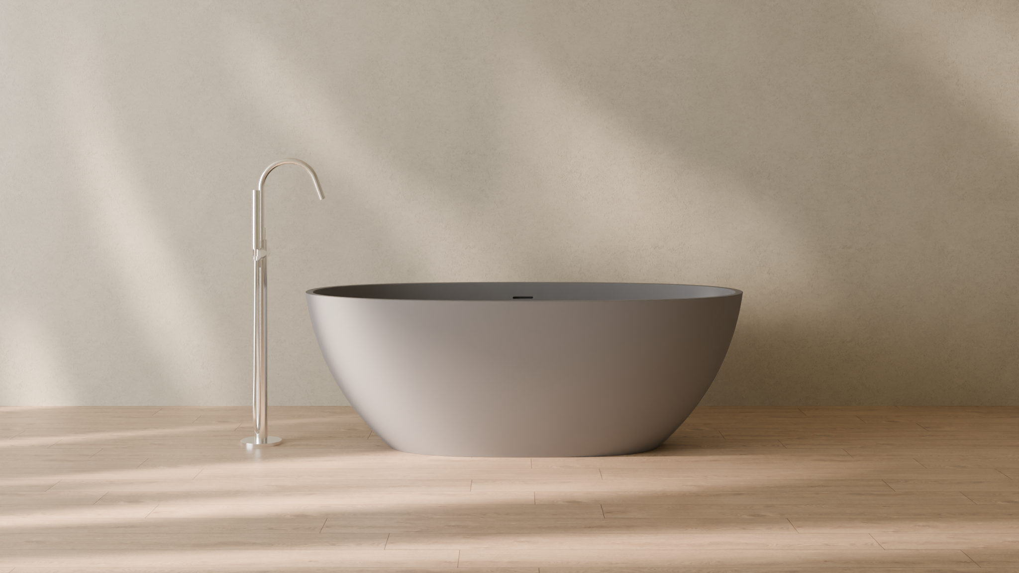 Badeloft render 2026 | BW-10-M | Grey | Matte | angle 1 | 16x9