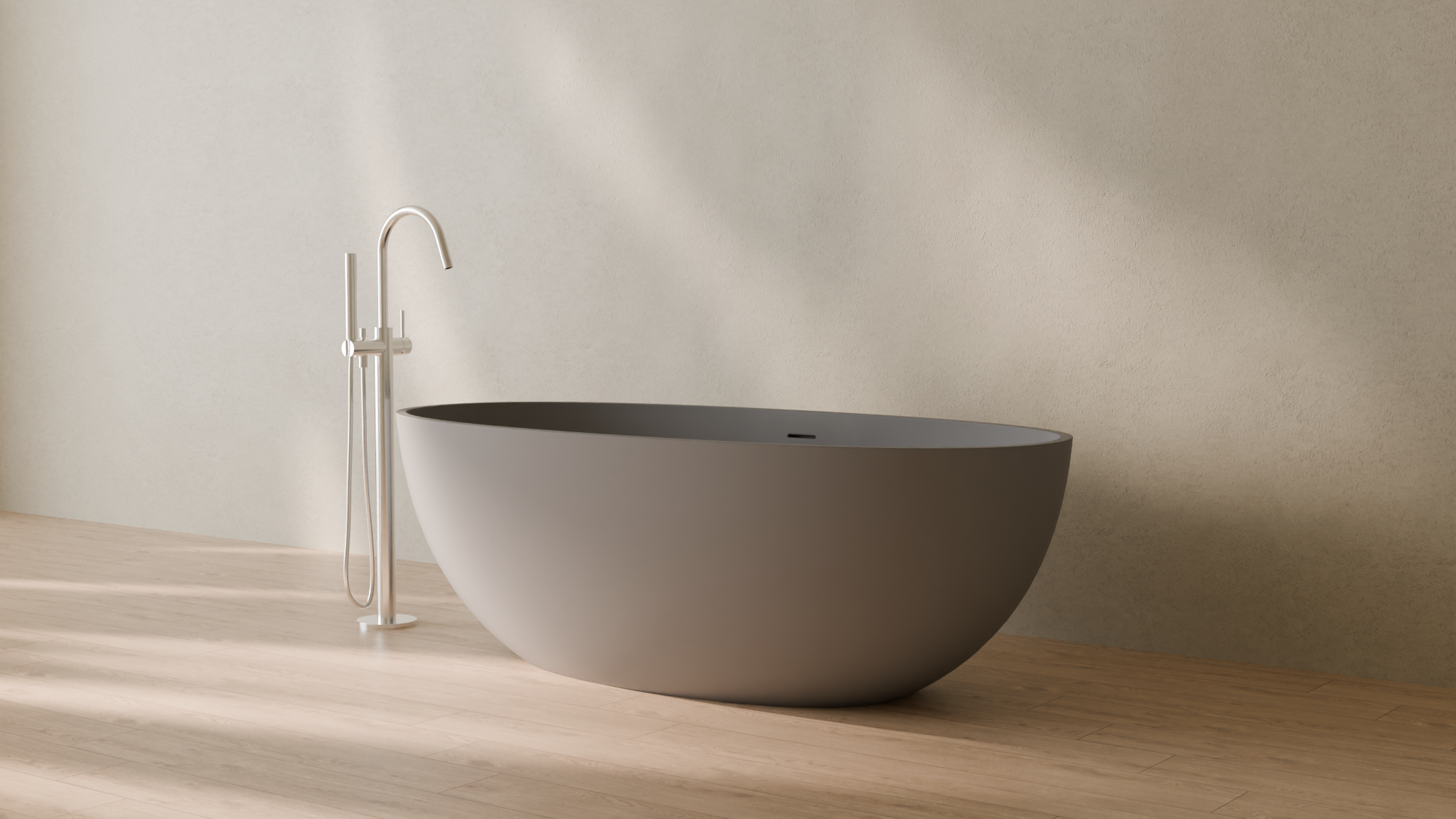 Badeloft render 2026 | BW-10-L | Grey | Matte | angle 3 | 16x9