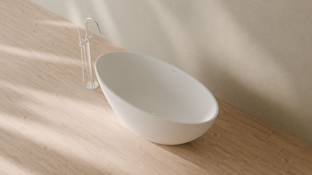 Badeloft render 2026 | BW-05-L | White | Matte | angle 2 | 16x9