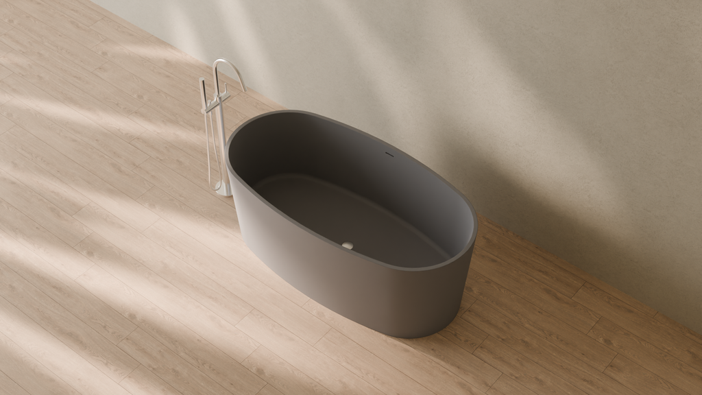 Badeloft render 2026 | BW-08 | Grey | Matte | angle 2 | 16x9