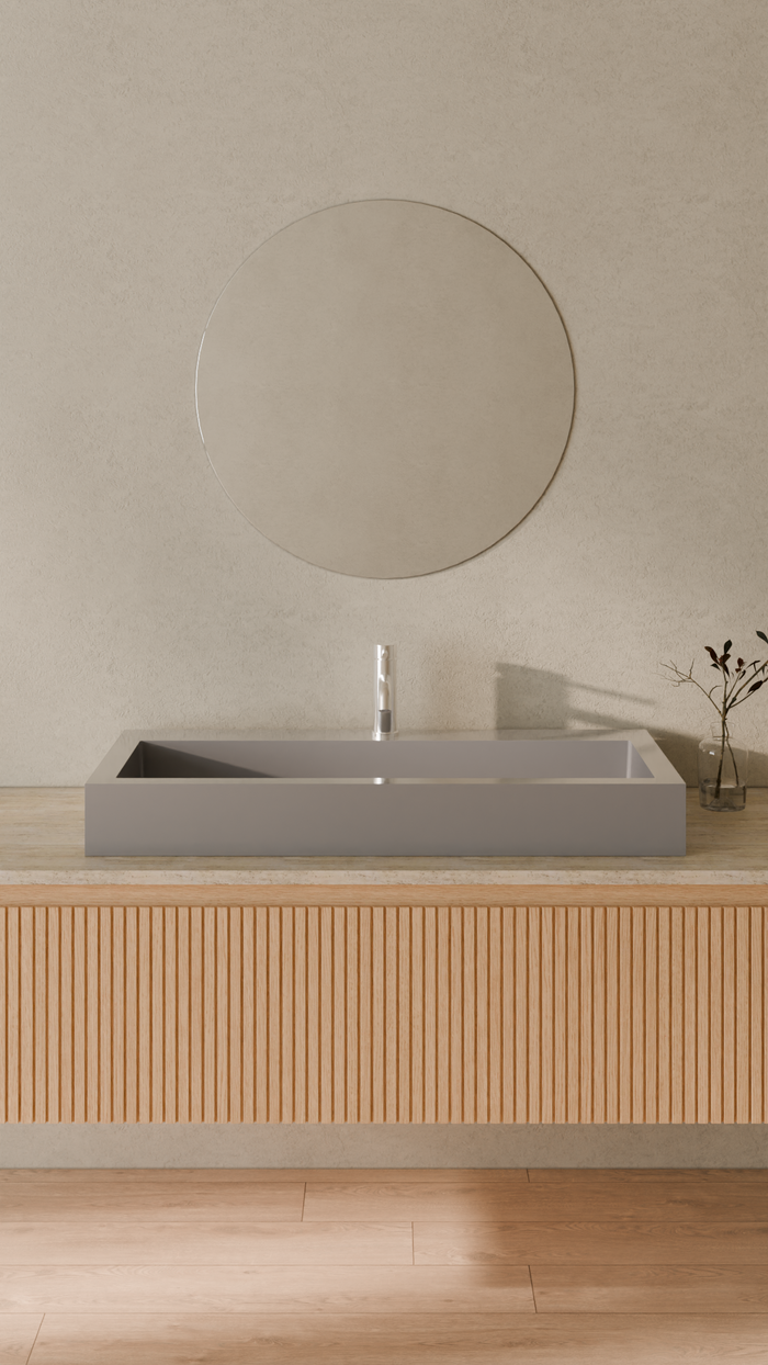 Badeloft details portrait 2026 | WB-05-XL | Grey | Sink_Glossy_Grey__Camera_Angle_1.png