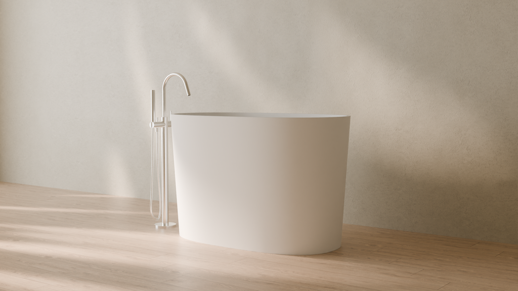 Badeloft render 2026 | BW-08-S | White | Matte | angle 3 | 16x9