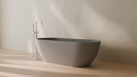 Badeloft render 2026 | BW-02-L | Grey | Matte | angle 3 | 16x9