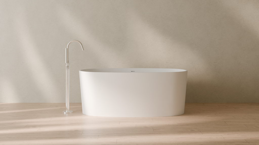 Badeloft render 2026 | BW-08 | White | Matte | angle 1 | 16x9