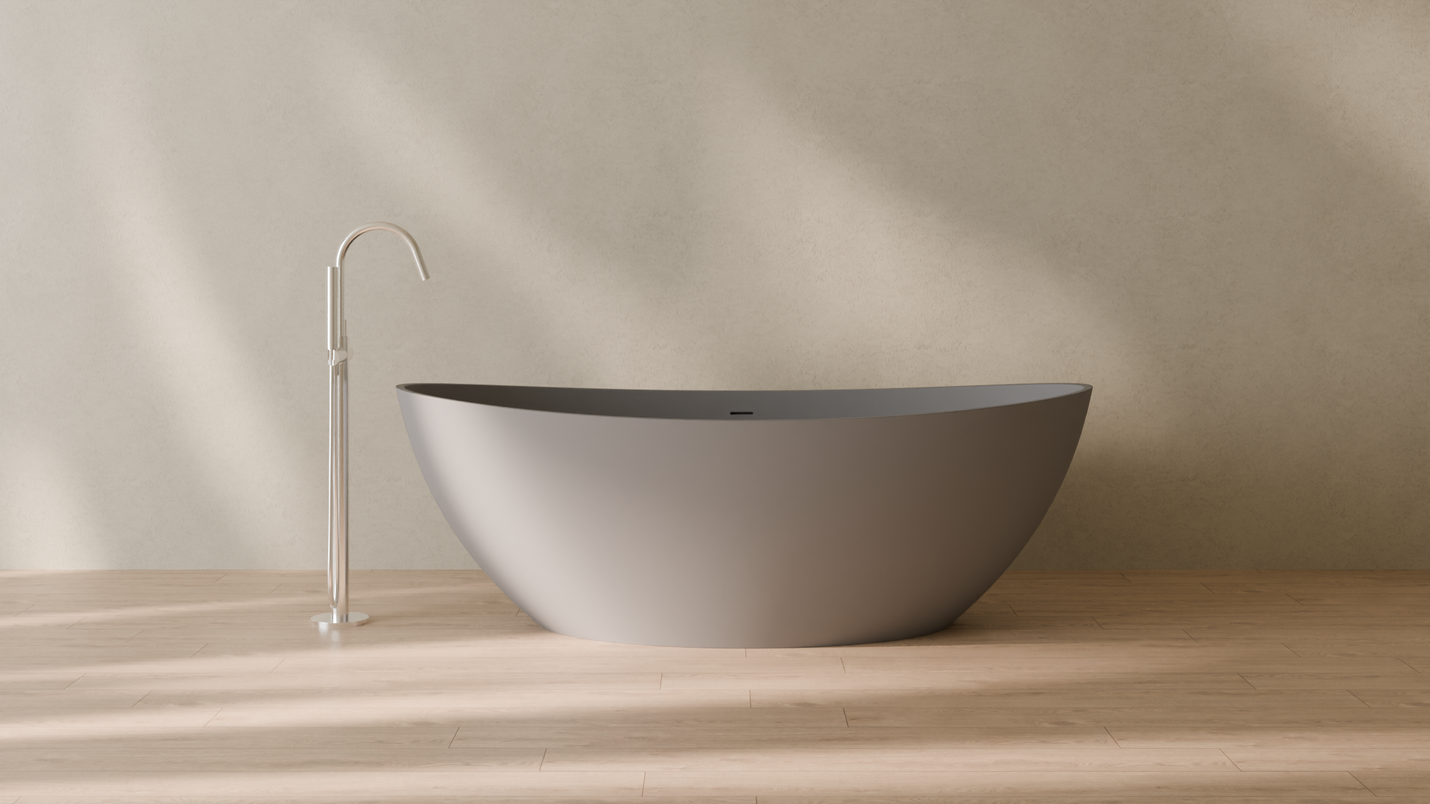 Badeloft render 2026 | BW-03-XL | Grey | Matte | angle 1 | 16x9