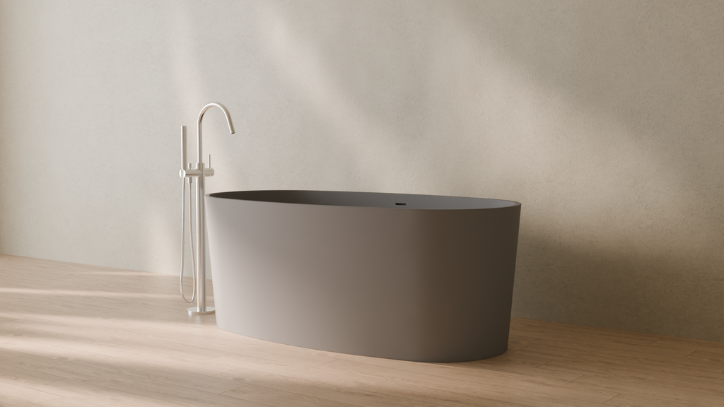 Badeloft render 2026 | BW-08 | Grey | Matte | angle 3 | 16x9