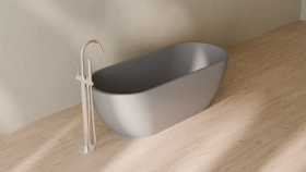 Badeloft render 2026 | BW-02-L | Grey | Matte | angle 4 | 16x9