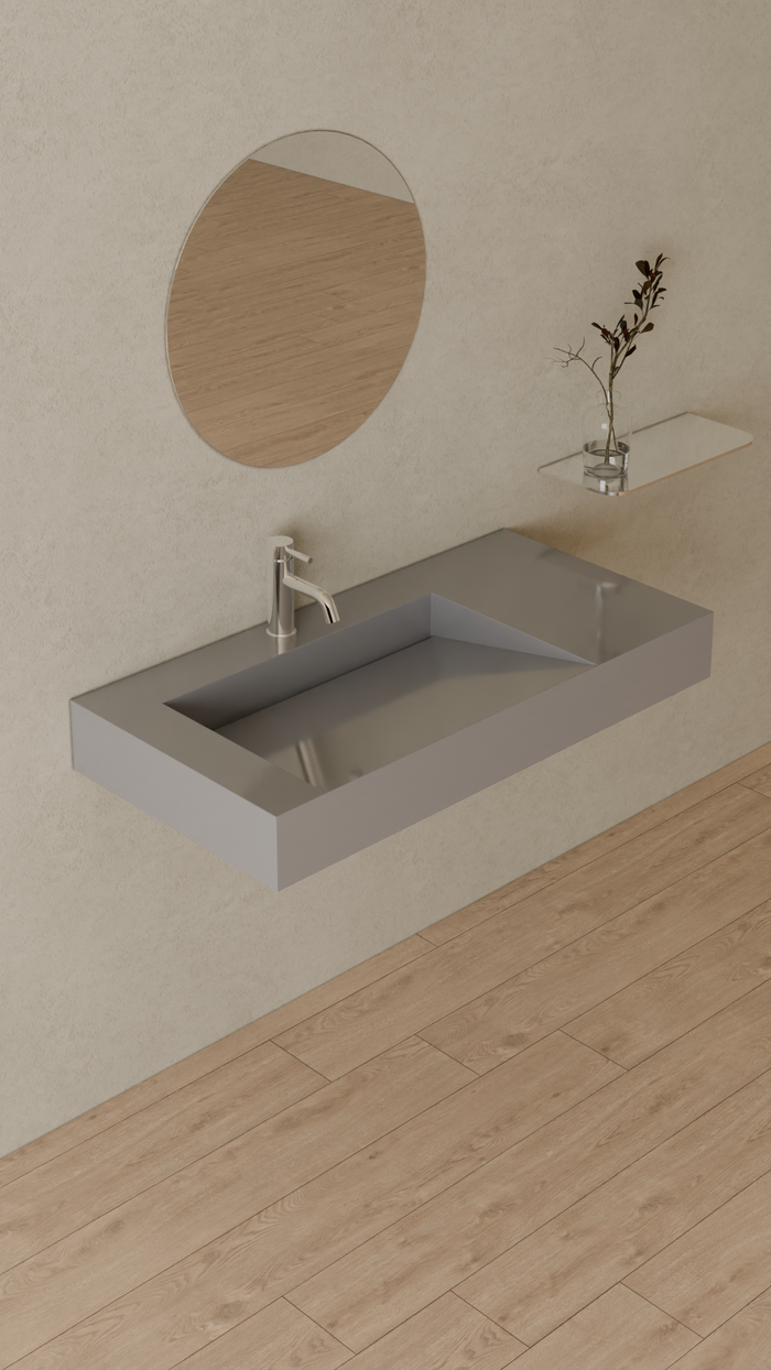 Badeloft details portrait 2026 | WT-04-A | Grey | Sink_Glossy_Grey__Camera_Angle_4.png