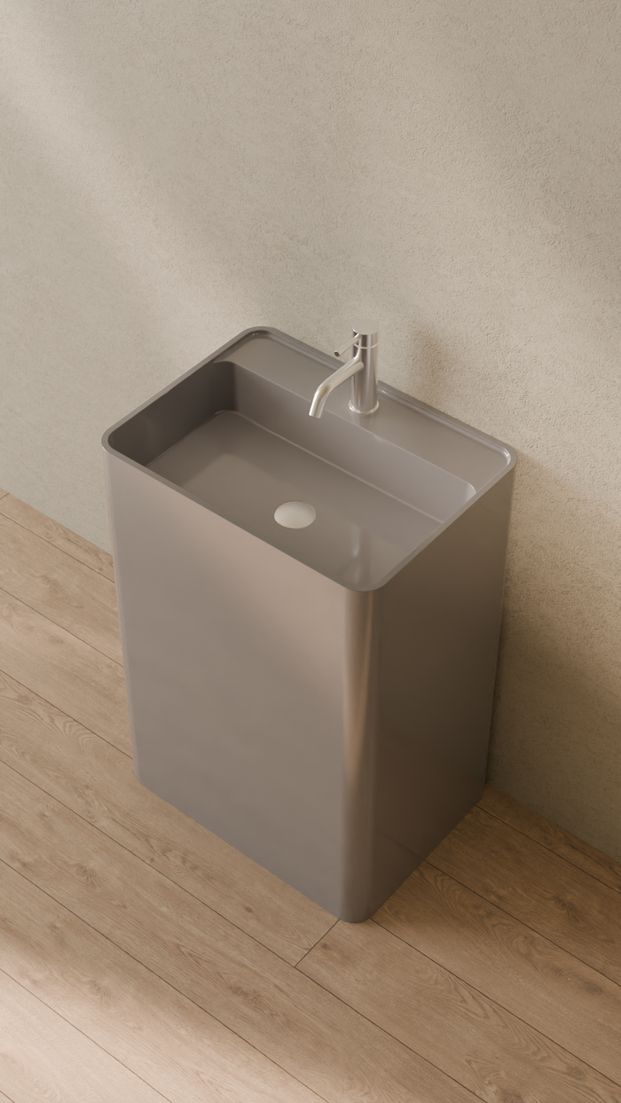 SUPERSEDED 2026-08-29 | Badeloft details portrait 2026 | SB-01-A | Grey | Sink_Glossy_Grey__Camera_Angle_2.png