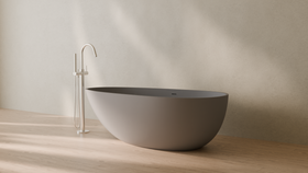 Badeloft render 2026 | BW-01-L | Grey | Matte | angle 3 | 16x9