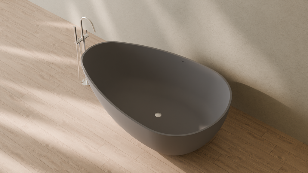 Badeloft render 2026 | BW-01-XXL | Grey | Matte | angle 2 | 16x9